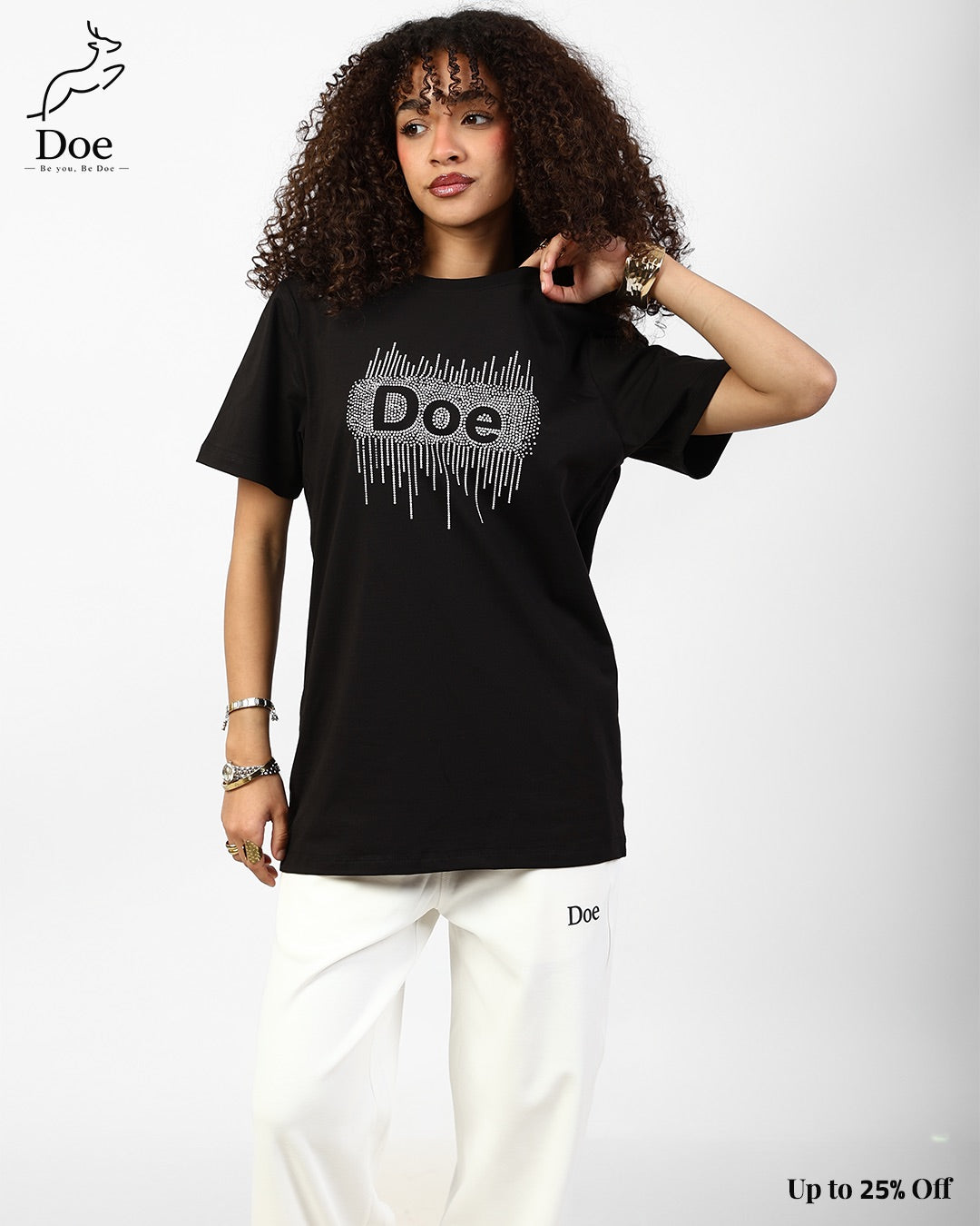 Doe Embroidered Short-Sleeve Tee in pure imported cotton – Doe Wear – photo 1
