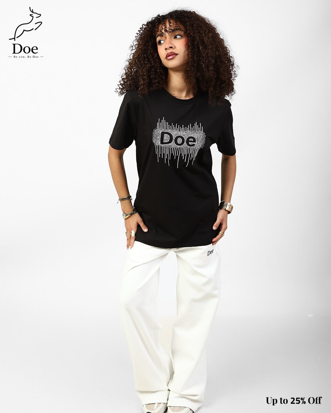 Doe Embroidered Short-Sleeve Tee in pure imported cotton – Doe Wear – photo 4