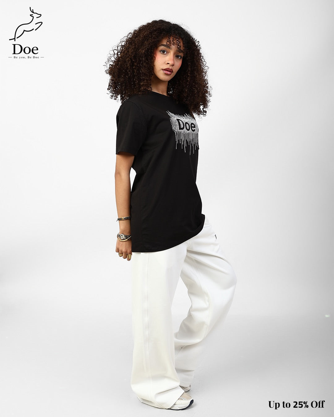 Doe Embroidered Short-Sleeve Tee in pure imported cotton – Doe Wear – photo 5