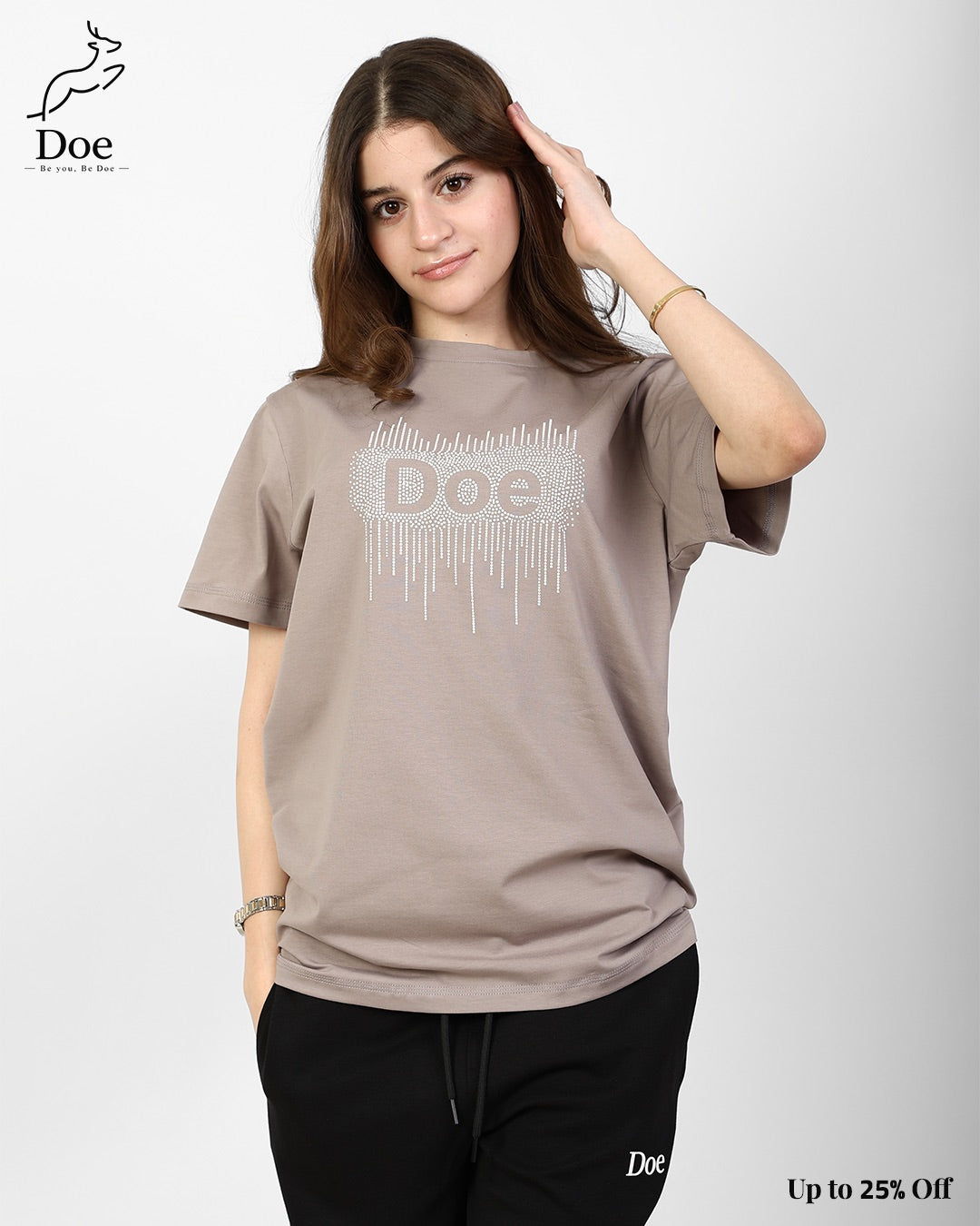Doe Embroidered Short-Sleeve Tee in pure imported cotton – Doe Wear – photo 8