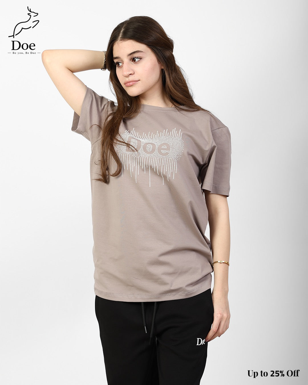 Doe Embroidered Short-Sleeve Tee in pure imported cotton – Doe Wear – photo 11