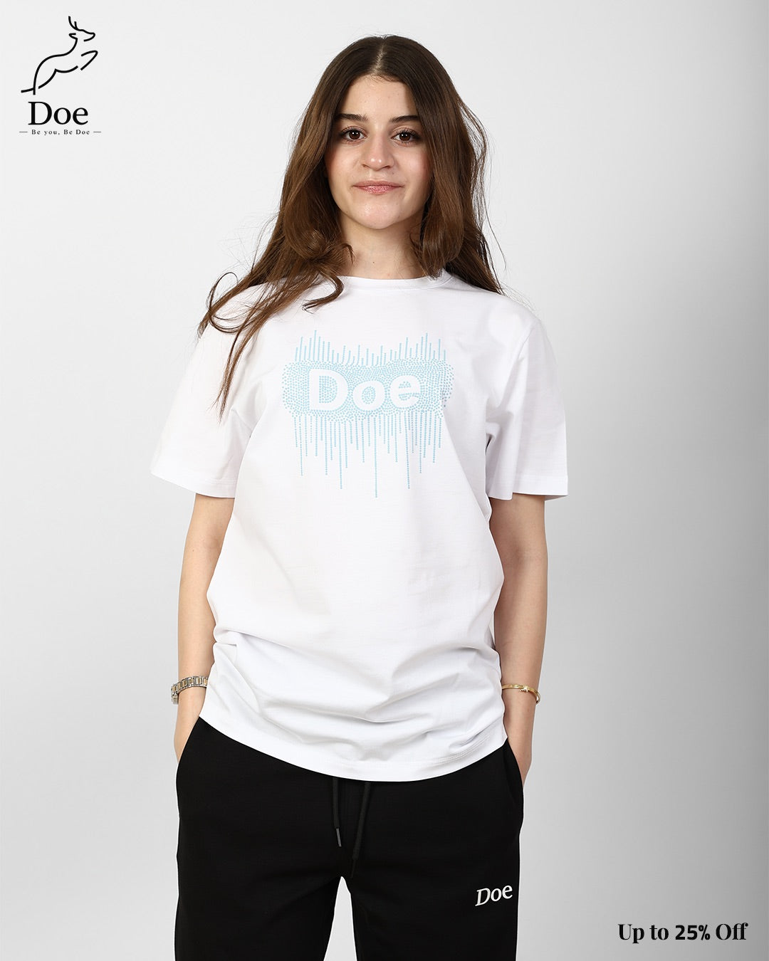 Doe Embroidered Short-Sleeve Tee in pure imported cotton – Doe Wear – photo 12