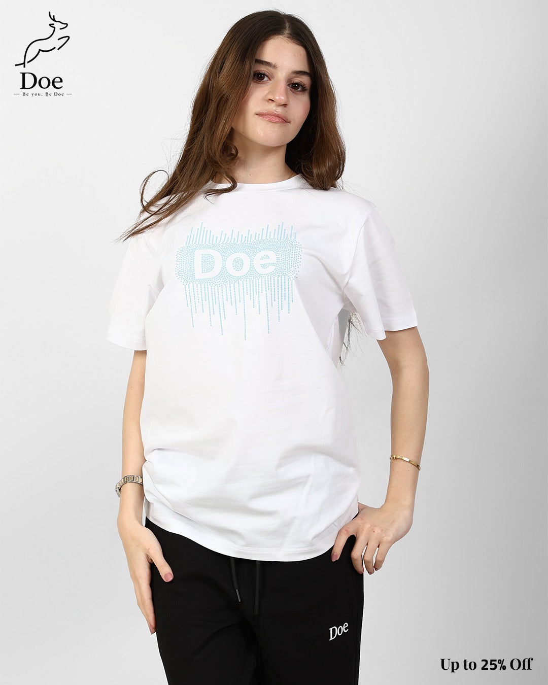 Doe Embroidered Short-Sleeve Tee in pure imported cotton – Doe Wear – photo 23