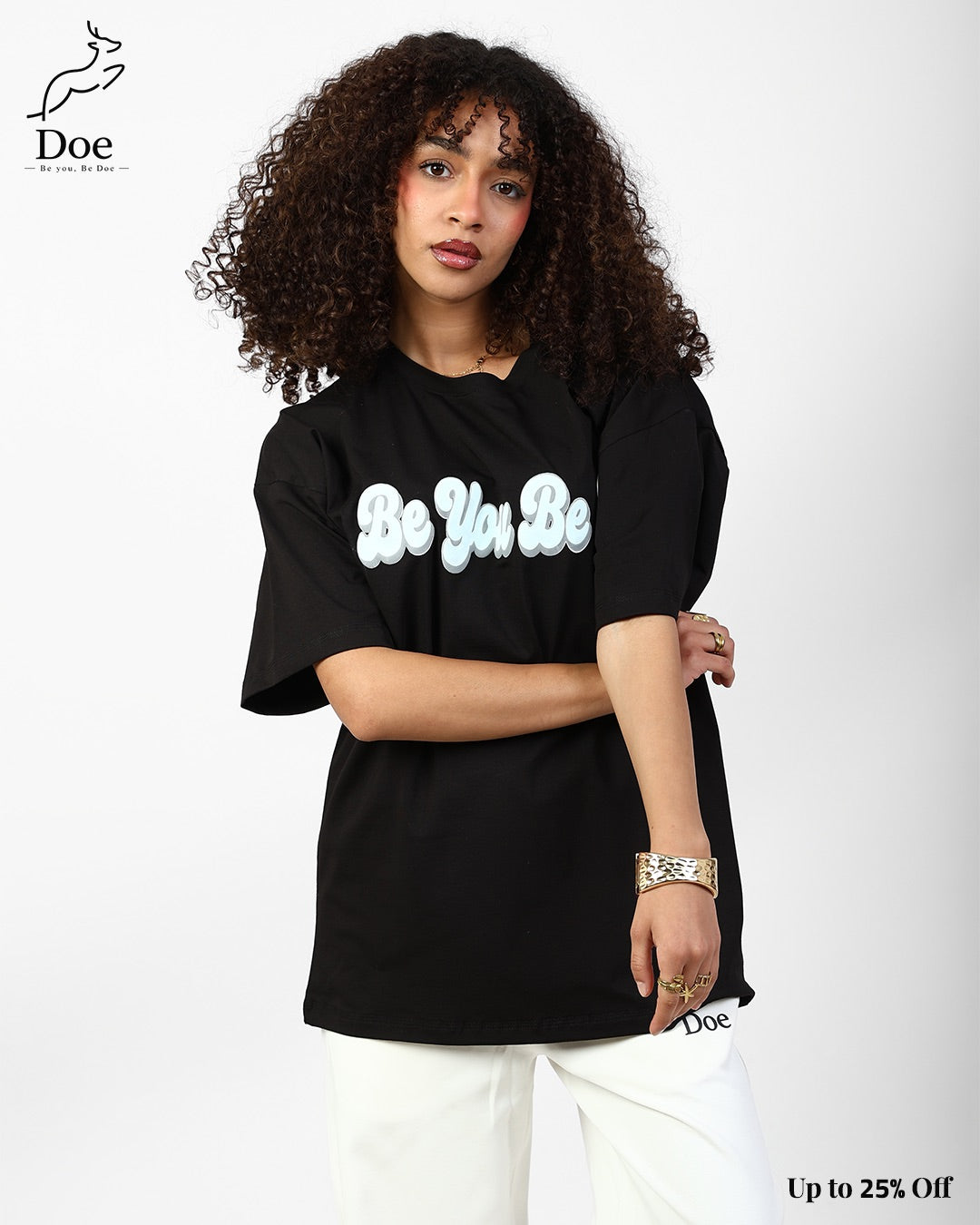 Be You Be Doe Oversized Tee in pure imported cotton – Doe Wear – photo 3