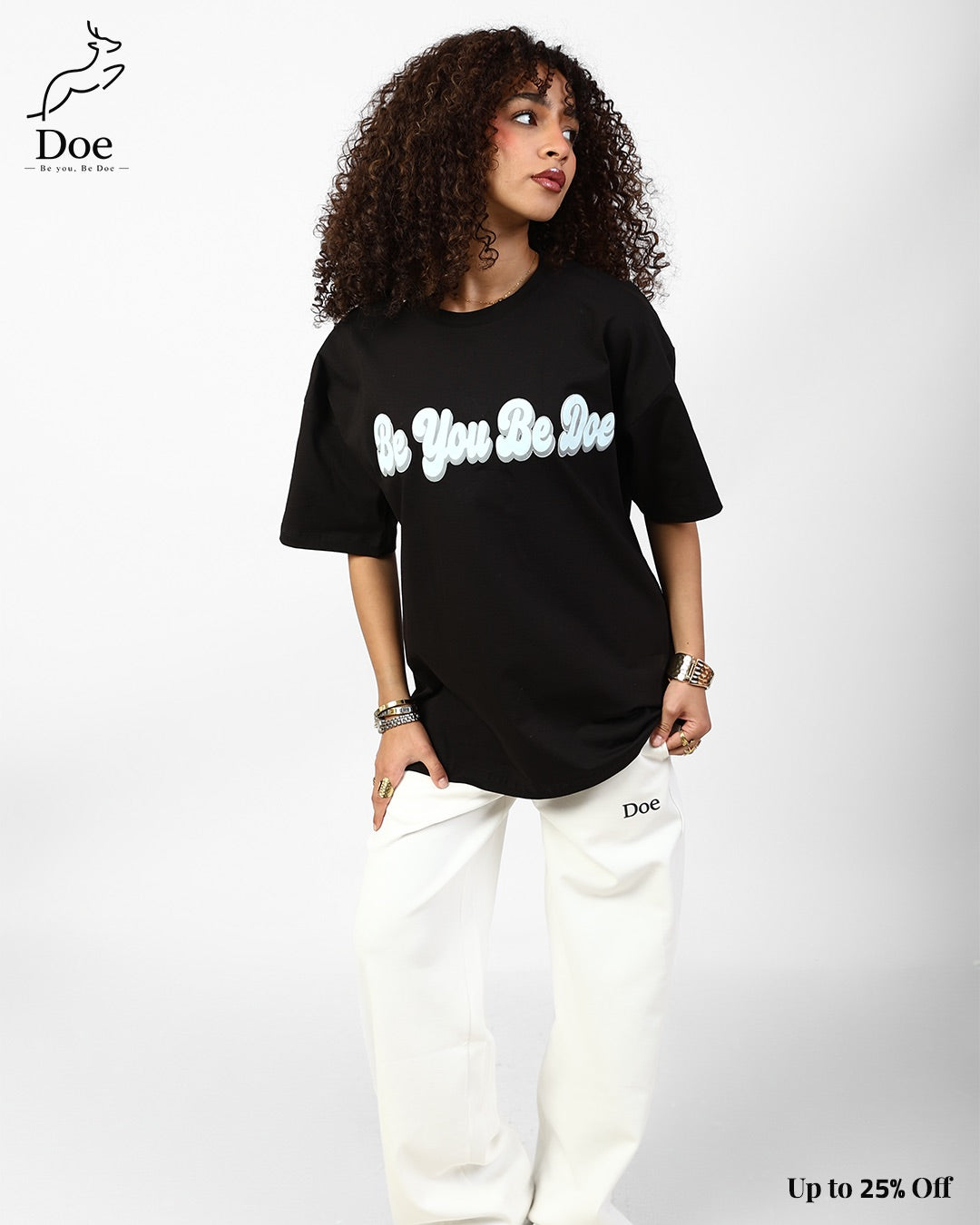 Be You Be Doe Oversized Tee in pure imported cotton – Doe Wear – photo 5
