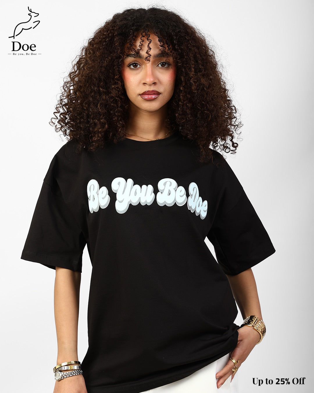 Be You Be Doe Oversized Tee in pure imported cotton – Doe Wear – photo 2
